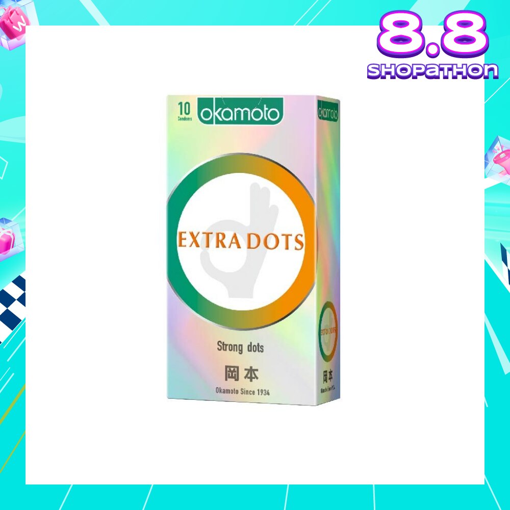 Ok Extra Dots Condom (The Spiral Strong Dots Give The Extra Spice) 10s