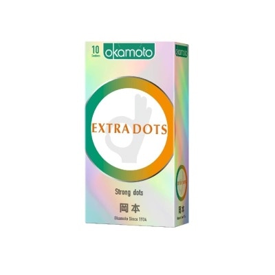 OKAMOTO® Ok Extra Dots Condom (The Spiral Strong Dots Give The Extra Spice) 10s