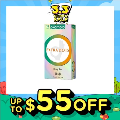 OKAMOTO® Ok Extra Dots Condom (The Spiral Strong Dots Give The Extra Spice) 10s
