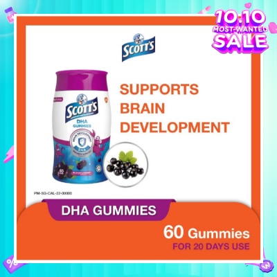 SCOTT'S DHA Gummies Blackcurrant Flavour 60 Gummies (Expiry: Aug`2026)