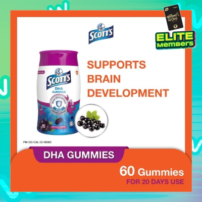 SCOTT'S DHA Gummies Blackcurrant Flavour 60 Gummies