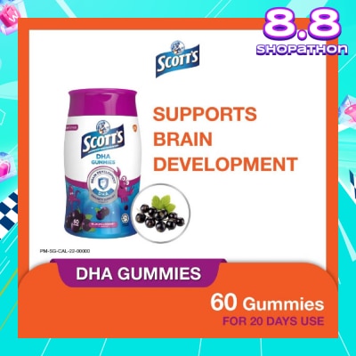SCOTT'S DHA Gummies Blackcurrant Flavour 60 Gummies