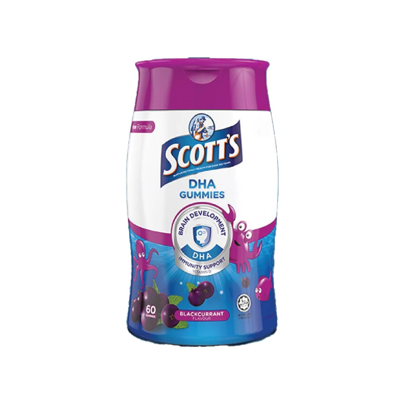 DHA Gummies Blackcurrant Flavour 60 Gummies (Expiry: Aug`2026)