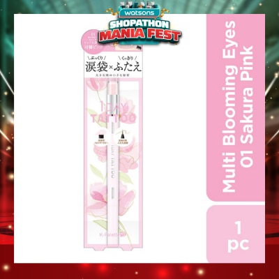 K-PALETTE - Multi Blooming Eyes (Shadow Liner Renewal) 01  Sakura Pink (Glow Type), Long Lasting, Waterproof, Sweat And Sebum Resistant 1s