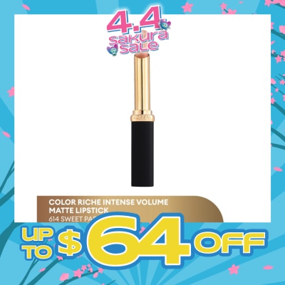 L'OREAL PARIS MAKEUP - Color Riche Slim Matte Intense (614) Lasts For Up To 16 Hours, 1s