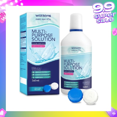 WATSONS Multi Purpose Solution (Extra Comfort, Made In Singapore, Lens Case Included) 360ml