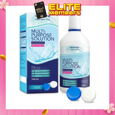 WATSONS Multi Purpose Solution (Extra Comfort, Made In Singapore, Lens Case Included) 360ml