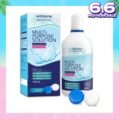 WATSONS Multi Purpose Solution (Extra Comfort, Made In Singapore, Lens Case Included) 360ml