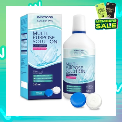 WATSONS Multi Purpose Solution (Extra Comfort, Made In Singapore, Lens Case Included) 360ml