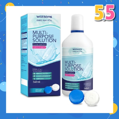 WATSONS Multi Purpose Solution (Extra Comfort, Made In Singapore, Lens Case Included) 360ml