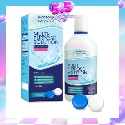 WATSONS - Multi Purpose Solution (Extra Comfort, Made In Singapore, Lens Case Included) 360ml