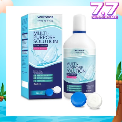 WATSONS Multi Purpose Solution (Extra Comfort, Made In Singapore, Lens Case Included) 360ml
