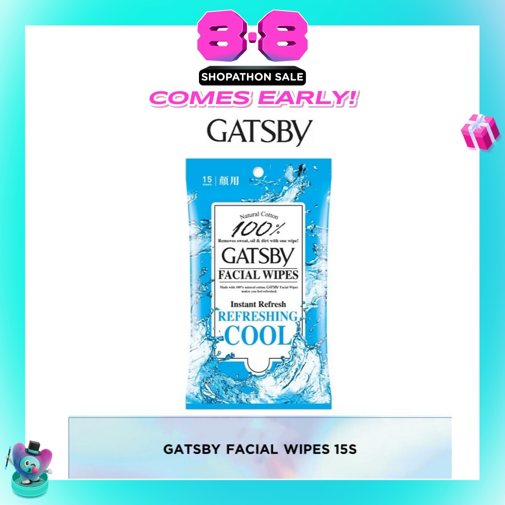 Gatsby Facial Paper Wipes 15s
