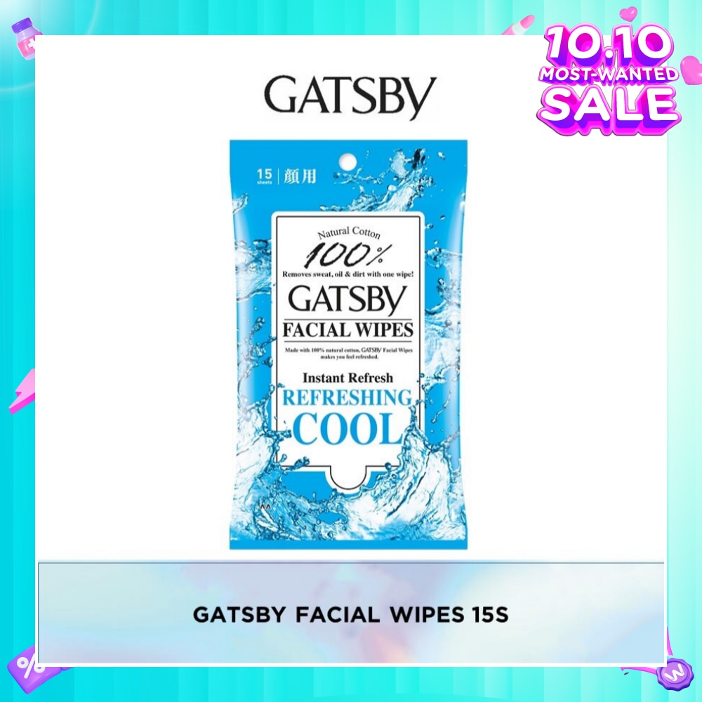 Gatsby Facial Paper Wipes 15s<BR>