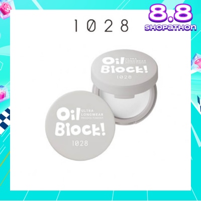 1028 Oil Block Ultra Longwear Pressed Powder Transparent 1s