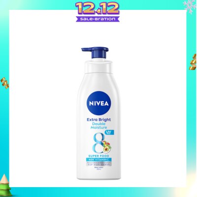 NIVEA Extra Bright Double Moisture Lotion (With 8 Super Foods And Vitamin E) 380ml
