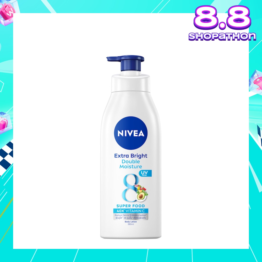Extra Bright Double Moisture Lotion (With 8 Super Foods And Vitamin E) 380ml