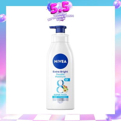 NIVEA - Extra Bright Double Moisture Lotion (With 8 Super Foods And Vitamin E) 380ml