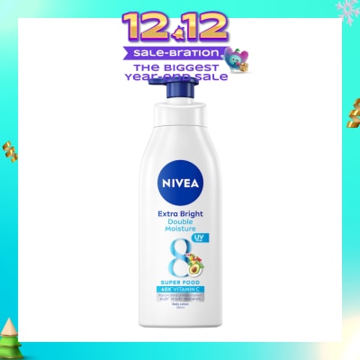 NIVEA Extra Bright Double Moisture Lotion (With 8 Super Foods And Vitamin E) 380ml