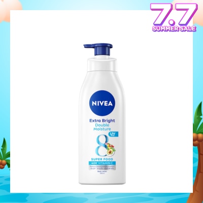 NIVEA Extra Bright Double Moisture Lotion (With 8 Super Foods And Vitamin E) 380ml