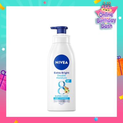 NIVEA Extra Bright Double Moisture Lotion (With 8 Super Foods And Vitamin E) 380ml