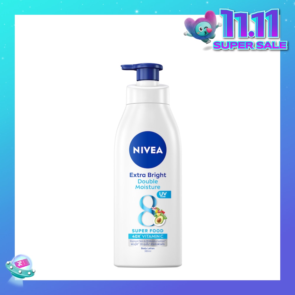 Extra Bright Double Moisture Lotion (With 8 Super Foods And Vitamin E) 380ml