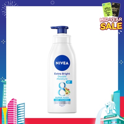 NIVEA Extra Bright Double Moisture Lotion (With 8 Super Foods And Vitamin E) 380ml