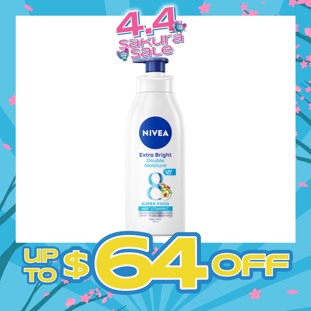 Extra Bright Double Moisture Lotion (With 8 Super Foods And Vitamin E) 380ml