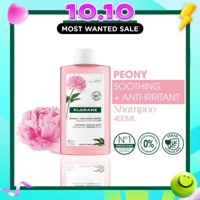 KLORANE Soothing Sensitive Scalp Peony Shampoo (Gently Cleanses, Soothes & Hydrates) 400ml image