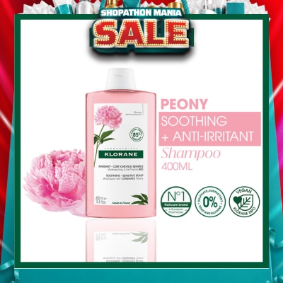 KLORANE - Soothing - Sensitive Scalp Peony Shampoo (Gently Cleanses, Soothes & Hydrates) 400ml