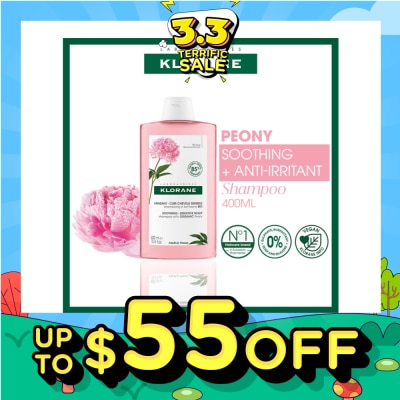 KLORANE Soothing - Sensitive Scalp Peony Shampoo (Gently Cleanses, Soothes & Hydrates) 400ml
