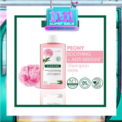 KLORANE Soothing Sensitive Scalp Peony Shampoo (Gently Cleanses, Soothes & Hydrates) 400ml image