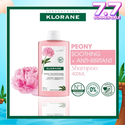 KLORANE Soothing - Sensitive Scalp Peony Shampoo (Gently Cleanses, Soothes & Hydrates) 400ml