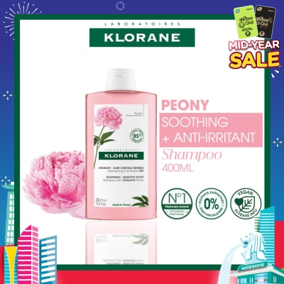 KLORANE Soothing - Sensitive Scalp Peony Shampoo (Gently Cleanses, Soothes & Hydrates) 400ml