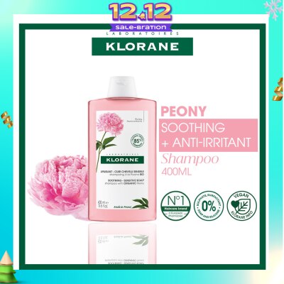 KLORANE Soothing - Sensitive Scalp Peony Shampoo (Gently Cleanses, Soothes & Hydrates) 400ml