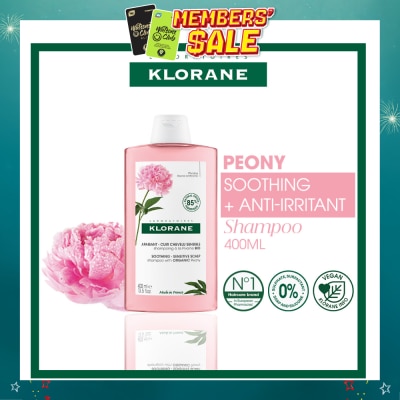 KLORANE - Soothing - Sensitive Scalp Peony Shampoo (Gently Cleanses, Soothes & Hydrates) 400ml