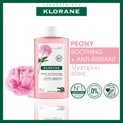 KLORANE Soothing - Sensitive Scalp Peony Shampoo (Gently Cleanses, Soothes & Hydrates) 400ml