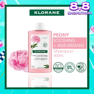 KLORANE Soothing - Sensitive Scalp Peony Shampoo (Gently Cleanses, Soothes & Hydrates) 400ml