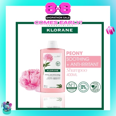 KLORANE - Soothing - Sensitive Scalp Peony Shampoo (Gently Cleanses, Soothes & Hydrates) 400ml