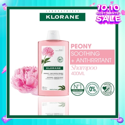 KLORANE Soothing - Sensitive Scalp Peony Shampoo (Gently Cleanses, Soothes & Hydrates) 400ml