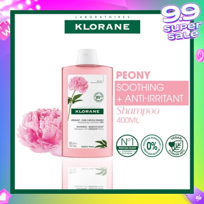 KLORANE Soothing - Sensitive Scalp Peony Shampoo (Gently Cleanses, Soothes & Hydrates) 400ml