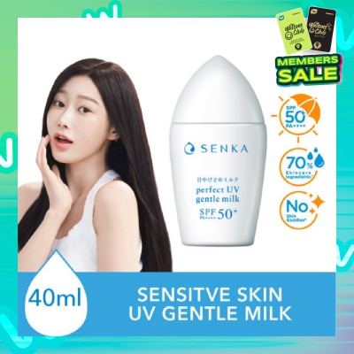 SENKA Perfect Uv Gentle Milk Spf 50+ Pa++++ (Gentle Formula Daily Sunscreen For Sensitive Skin For Face And Body) 40ml