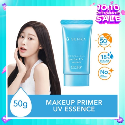 SENKA Perfect Uv Essence Spf 50+ Pa++++ (Tone Up Sunscreen With Lightweight Essence Formula, Suitable As Makeup Base) 50g