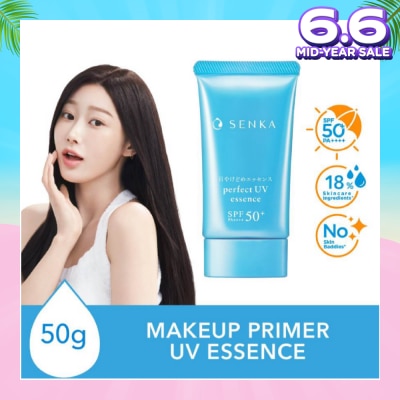 SENKA Perfect Uv Essence Spf 50+ Pa++++ (Tone Up Sunscreen With Lightweight Essence Formula, Suitable As Makeup Base) 50g