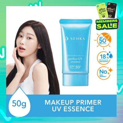 SENKA Perfect Uv Essence Spf 50+ Pa++++ (Tone Up Sunscreen With Lightweight Essence Formula, Suitable As Makeup Base) 50g