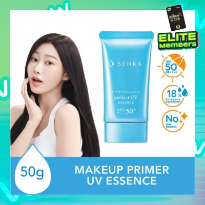 SENKA Perfect Uv Essence Spf 50+ Pa++++ (Tone Up Sunscreen With Lightweight Essence Formula, Suitable As Makeup Base) 50g