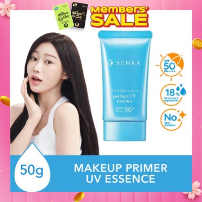 SENKA Perfect Uv Essence Spf 50+ Pa++++ (Tone Up Sunscreen With Lightweight Essence Formula, Suitable As Makeup Base) 50g