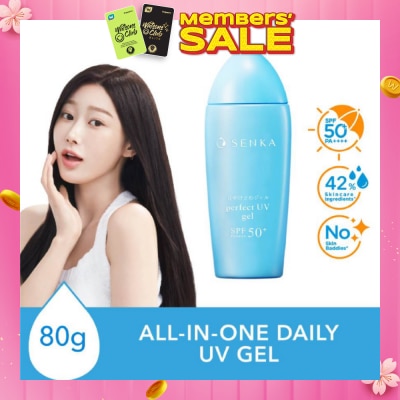 SENKA Perfect Uv Gel Spf 50+ Pa++++ (Moisturising Sunscreen With Watery Breathable Gel Texture  For Daily Use On Face) 80ml