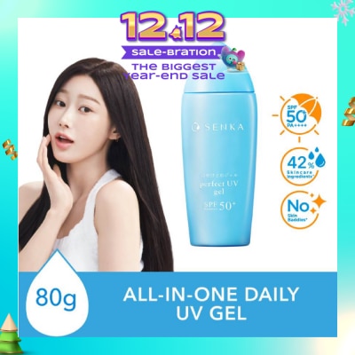 SENKA Perfect Uv Gel Spf 50+ Pa++++ (Moisturising Sunscreen With Watery Breathable Gel Texture  For Daily Use On Face) 80ml