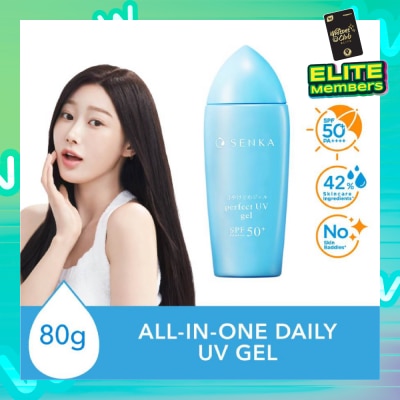 SENKA Perfect Uv Gel Spf 50+ Pa++++ (Moisturising Sunscreen With Watery Breathable Gel Texture  For Daily Use On Face) 80ml